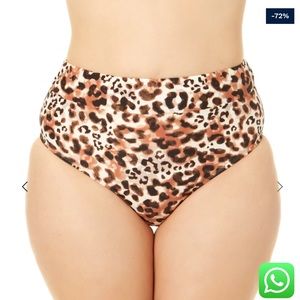 Time and Tru Women’s Printed Swim Bottoms Cheetah 3X